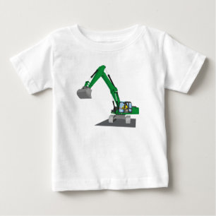 grüner Kettenbagger Baby T-shirt
