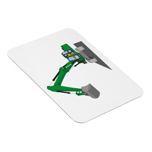 Grüner Kettenbagger Magnet (Rechte Seite)
