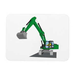 Grüner Kettenbagger Magnet