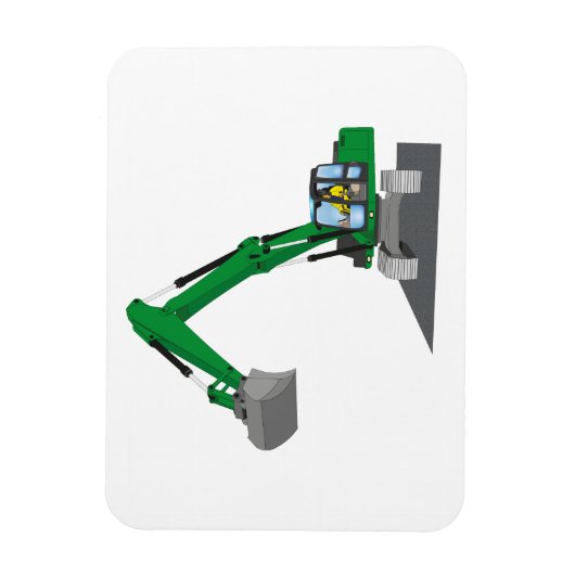 Grüner Kettenbagger Magnet (Vertikal)