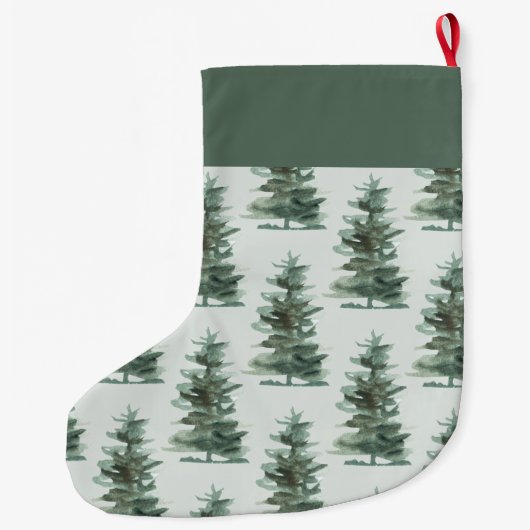 Grüner Kiefernbaum Großer Weihnachtsstrumpf (Rückseite)