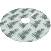 Grüner Kiefernbaum Polyester Weihnachtsbaumdecke (Schrägansicht)