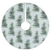 Grüner Kiefernbaum Polyester Weihnachtsbaumdecke (Vorderseite)