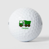 Grüner Kipper-LKW-Design Golfball (Vorderseite)