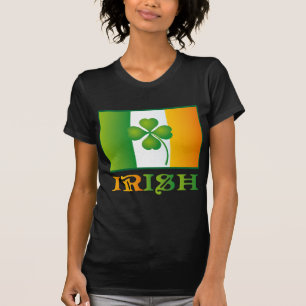 Grüner Klee-irischen Flaggen-St Patrick Tag T-Shirt