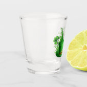 Grüner Klee mit Leprachaun Schnapsglas (Links)