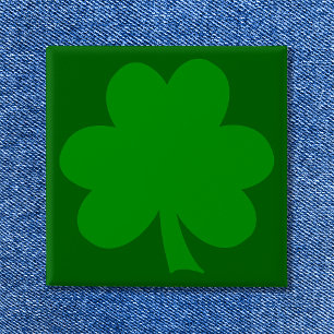 Grüner Kleeblatt Button