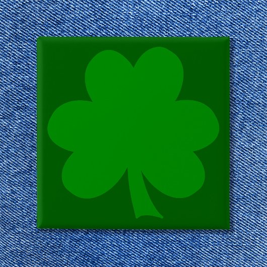 Grüner Kleeblatt Button