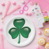 Grüner Kleeblatt-Dreiblatt Shamrock Pappteller (Party)