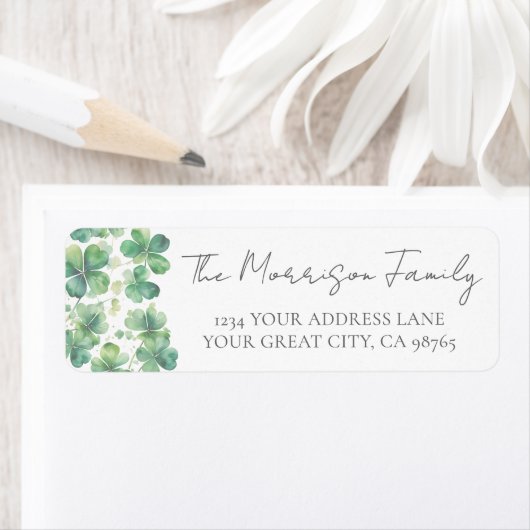 Grüner Kleeblatt-Rücksendeadresse (Insitu)