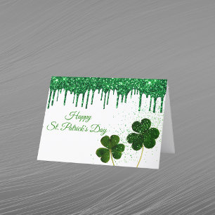 Grüner Kleeblatt-Shamrock St. Patricks Day Feiertagskarte