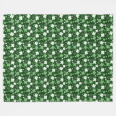 Grüner Kleeblatt, St. Patrick's Day Fleecedecke (Vorderseite (Horizontal))