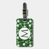 Grüner Kleeblatt, St. Patrick's Day Gepäckanhänger (Vorderseite vertikal)