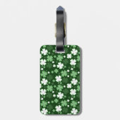 Grüner Kleeblatt, St. Patrick's Day Gepäckanhänger (Rückseite vertikal)