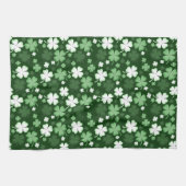 Grüner Kleeblatt, St. Patrick's Day Geschirrtuch (Horizontal)