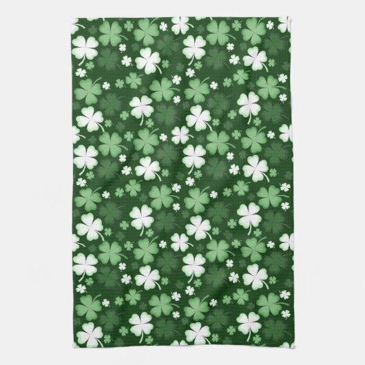 Grüner Kleeblatt, St. Patrick's Day Geschirrtuch (Vertikal)
