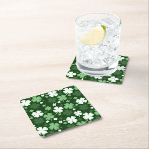 Grüner Kleeblatt, St. Patrick's Day Rechteckiger Pappuntersetzer