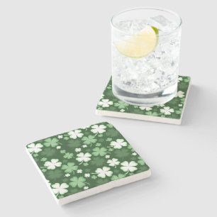 Grüner Kleeblatt, St. Patrick's Day Steinuntersetzer