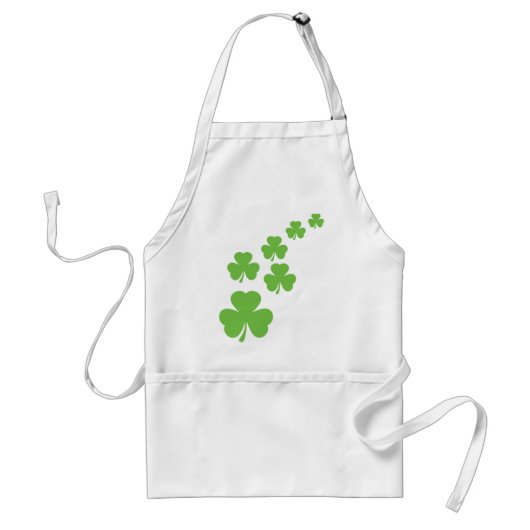 grüner Kleeblattregen Schürze (Vorne)