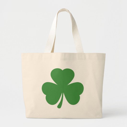 grüner Kleeblattst patrick ´s Tag Jumbo Stoffbeutel (Vorne)
