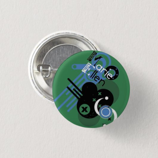 grüner Knopf Button (Vorne & Hinten)