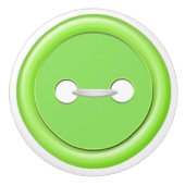 Grüner Knopf-Fach-Zug Keramikknauf (Vorderseite)