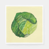 Grüner Kohl Gelber Serviette (Vorderseite)