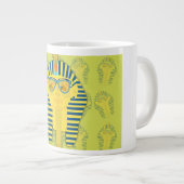 Grüner König Tut mit Sonnenbrille Jumbo-Tasse (Vorderseite Rechts)