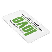 Grüner Kopf über Heelsen Speichern Sie das Datumsf Magnet (Rechte Seite)