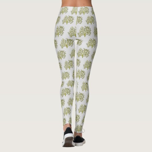 Grüner Korallenbaum Leggings (Rückseite)