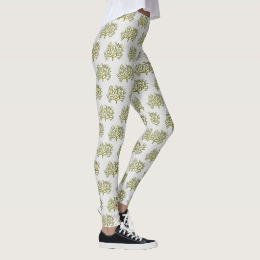 Grüner Korallenbaum Leggings (Rechts)