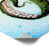 Grüner Kraken Poster (Ecke)