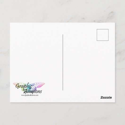 Grüner Kranz an Roten Weihnachten Postkarte (Rückseite)