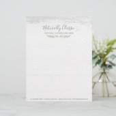 Grüner Kranz aus rustikalem Holz und botanischem B Briefbogen (Stehend Vorderseite)