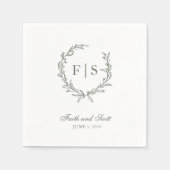 Grüner Kranz des klassischen Käfers Serviette (Vorderseite)