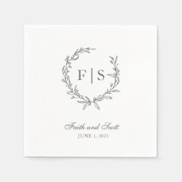 Grüner Kranz des klassischen Käfers Serviette