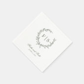 Grüner Kranz des klassischen Käfers Serviette (Ecke)