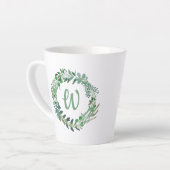 Grüner Kranz Mit Monogramm Milchtasse (Linke Ecke)