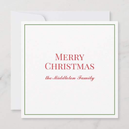 Grüner Kranz mit rotem Gingham Bow Mitteilungskarte (Rückseite)