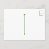 Grüner Kranz mit rotem Gingham Bow Postkarte (Rückseite)