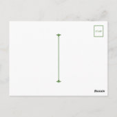 Grüner Kranz mit rotem Gingham Bow Postkarte (Rückseite)