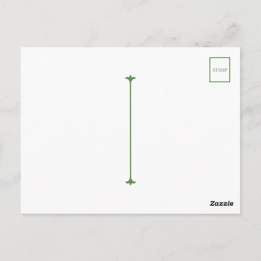 Grüner Kranz mit rotem Gingham Bow Postkarte (Rückseite)