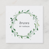 Grüner Kranz Quadratische Visitenkarte (Vorderseite)