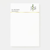 Grüner Kräutergoldgott von Asclepius Medical Post-it Klebezettel (Vorderseite)