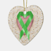 Grüner Krebs aus dem Herzen - SR Keramik Ornament (Links)