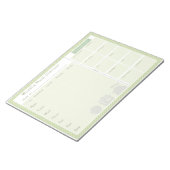 Grüner Kreis der wöchentlichen Mahlzeiten Notizblock (angewinkelt)