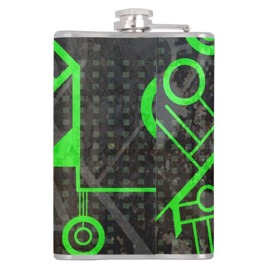 Grüner Kreis Flachmann (Rückseite)