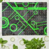 Grüner Kreis Geschirrtuch (Gefaltet)