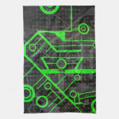 Grüner Kreis Geschirrtuch (Vertikal)