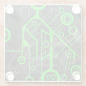 Grüner Kreis Glasuntersetzer (Rückseite)